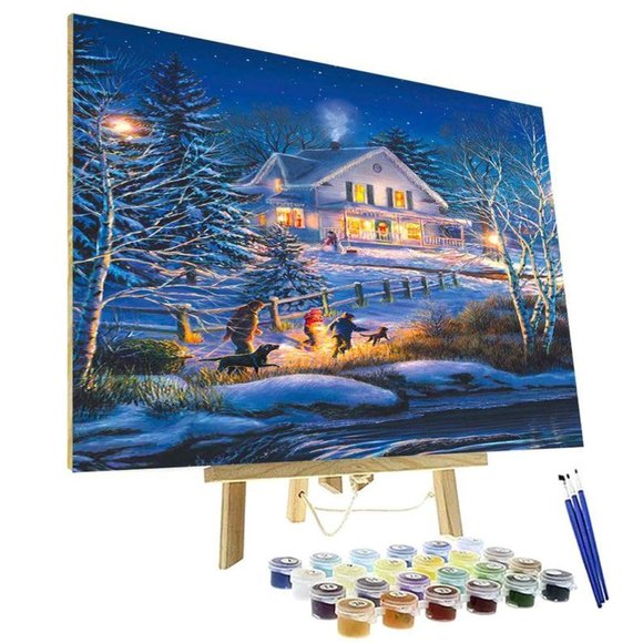 Paint By Numbers Kit All is Bright 2 - Picture 1 of 4